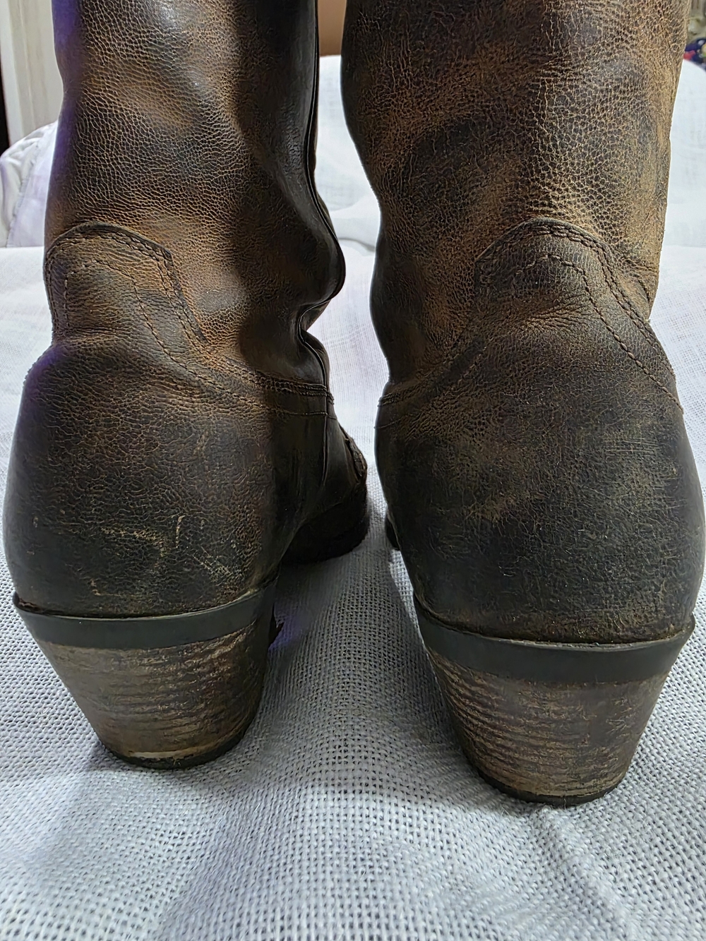 Ariat 10014133 Distressed Brown Leather Western Cowboy Boots Women's 9B - Picture 7 of 10